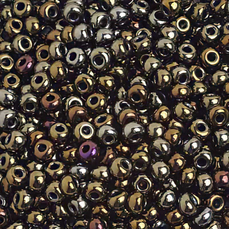 (image for) Czech Seed Beads - 6/0 - Opaque Brown AB (500g)
