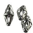 Metal Beads - 22mm Echinacea Bicone - Antiqued Silver