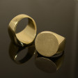 Findings - Size 12 Flat Circle Cast Ring - Goldplated
