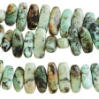 Stone Beads - 5x15mm Flat Chip - African Turquoise (strand)
