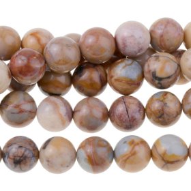(image for) Stone Beads - 6mm Round - Venus Jasper (strand)