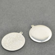 (image for) Metal Blank - 25mm Round with Loop - Bright Silver (2)