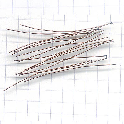 Headpins - 2in / 24ga Flat Head - Antique Copper (100)