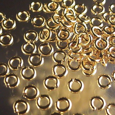 Jump Rings Open - 3mm - Bright Gold (100)