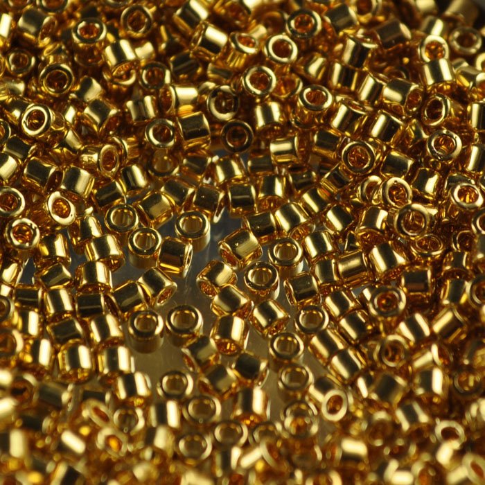 Delicas - 10/0 Japanese Cylinders - 24Kt Gold Plated (3.3 grams)