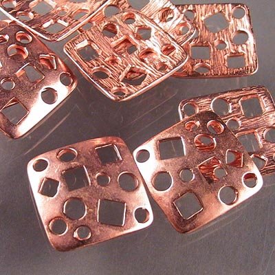 Link - 15mm Holey Square - Bright Copper