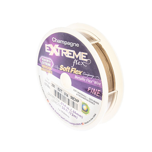 Softflex (tm) Beading Wire - 50ft .014 (Fine) - Extreme Champagne (Spool)